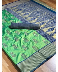 Sophisticated soft silk embroidered saree