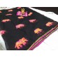 Black elephant embroidered Saree